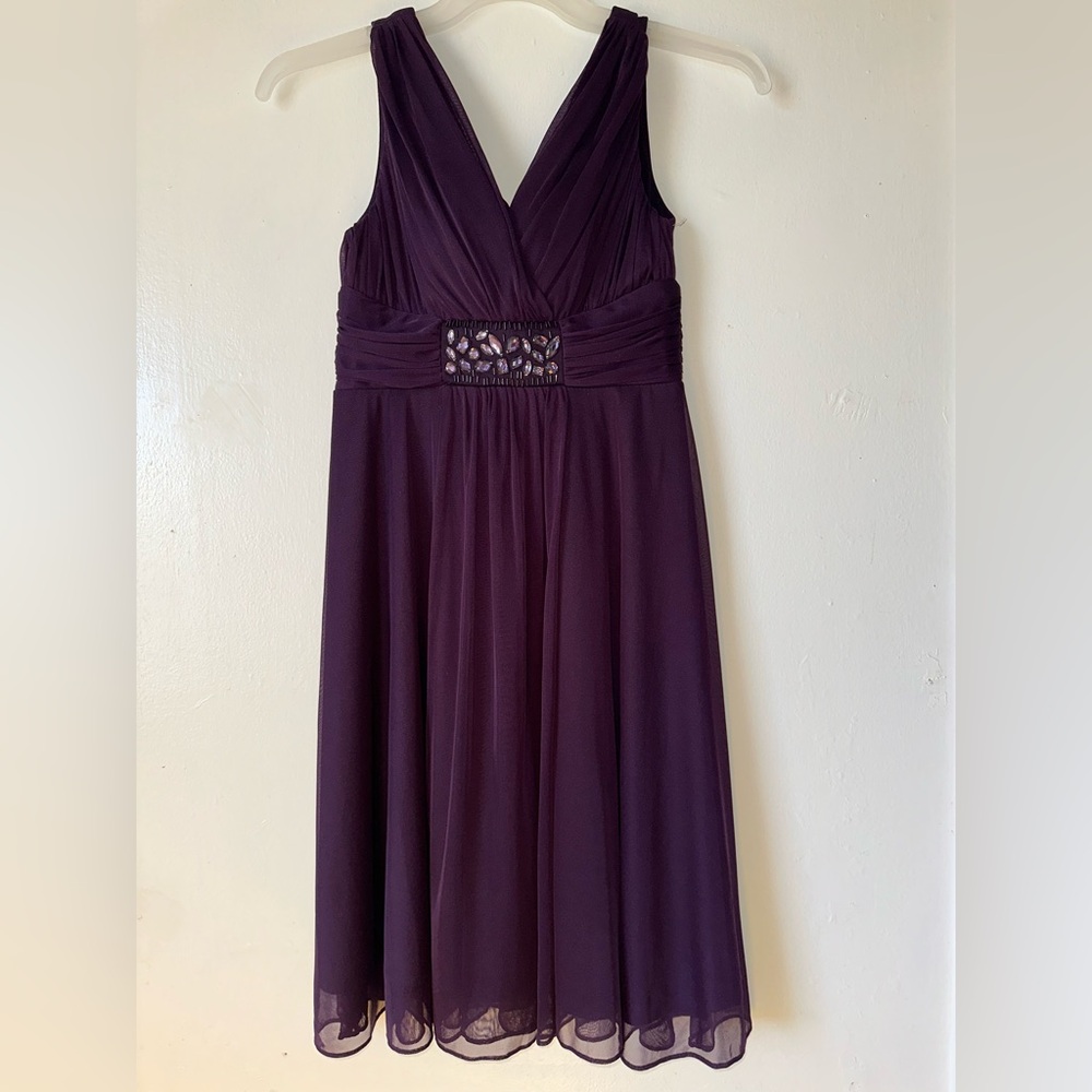 Jessica Howard Deep Purple Midi Dress